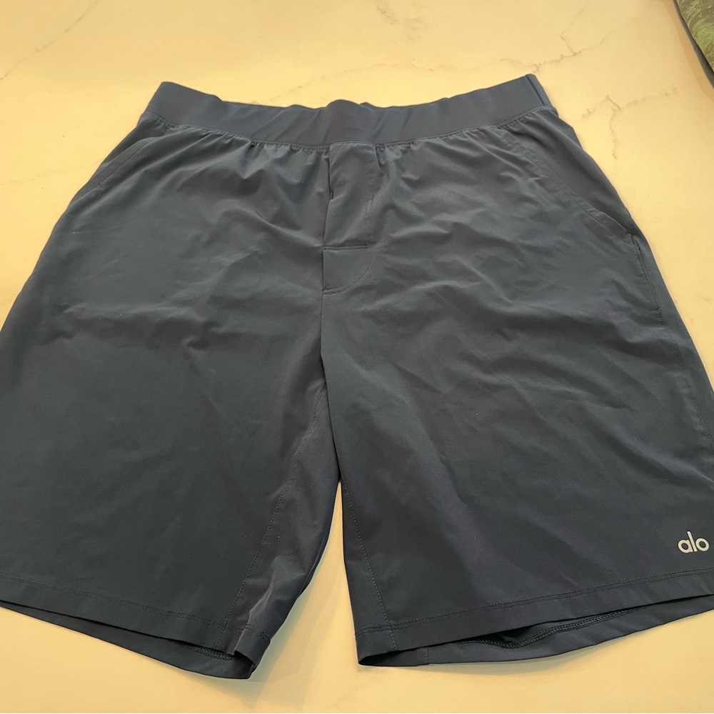 ALO Yoga Blue Athletic Shorts Performance Fit